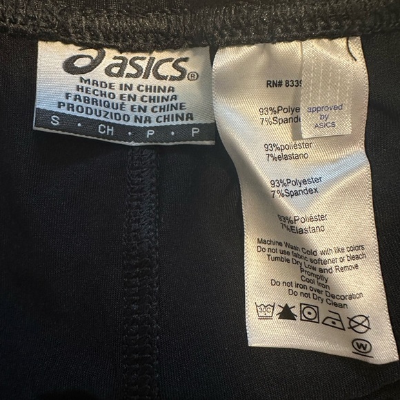 ASICS Shori Running Tights - Black with Zipper Ankle Reflective Size Small NWT - Picture 2 of 6